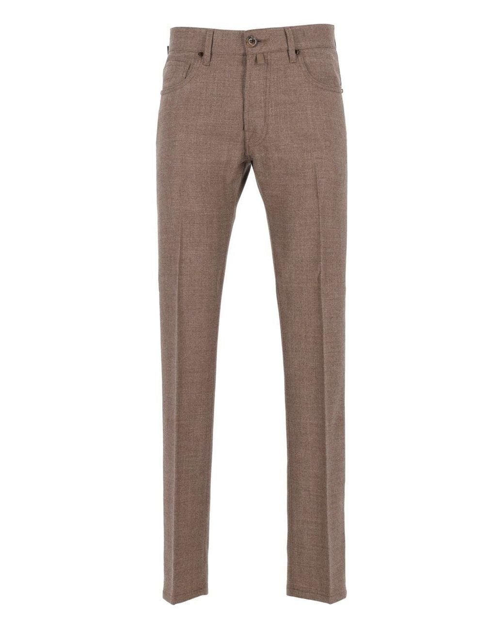 Jacob Cohen "Bard" Slim-Fit Virgin Wool Trousers in Gray for Men | Lyst