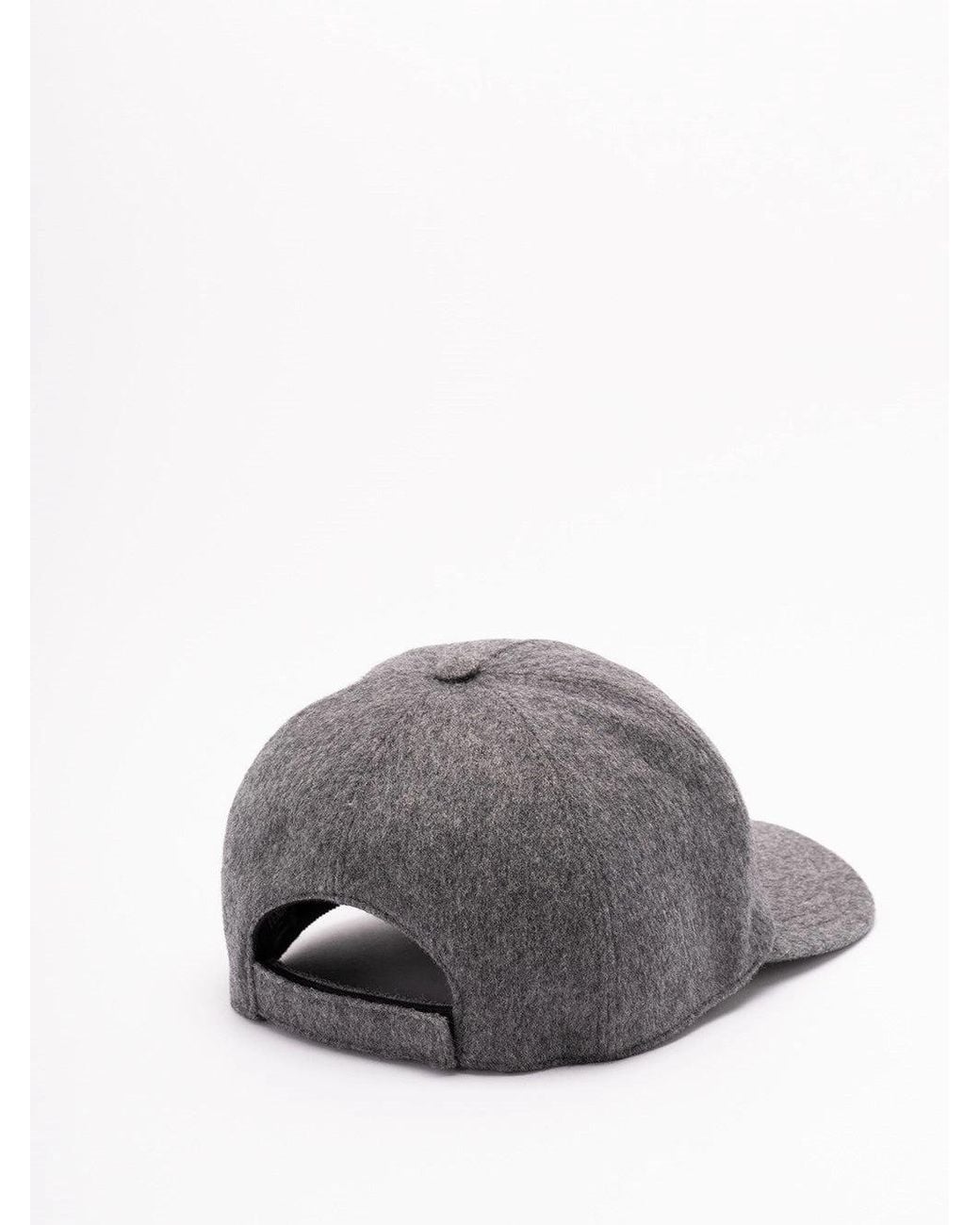 Fendi Gray 'Ff' Baseball Cap for men