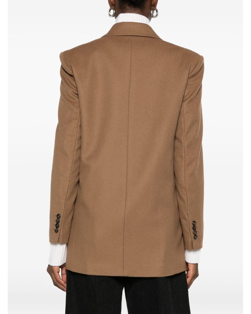 Max Mara Brown Wool Double-Breasted Jacket By