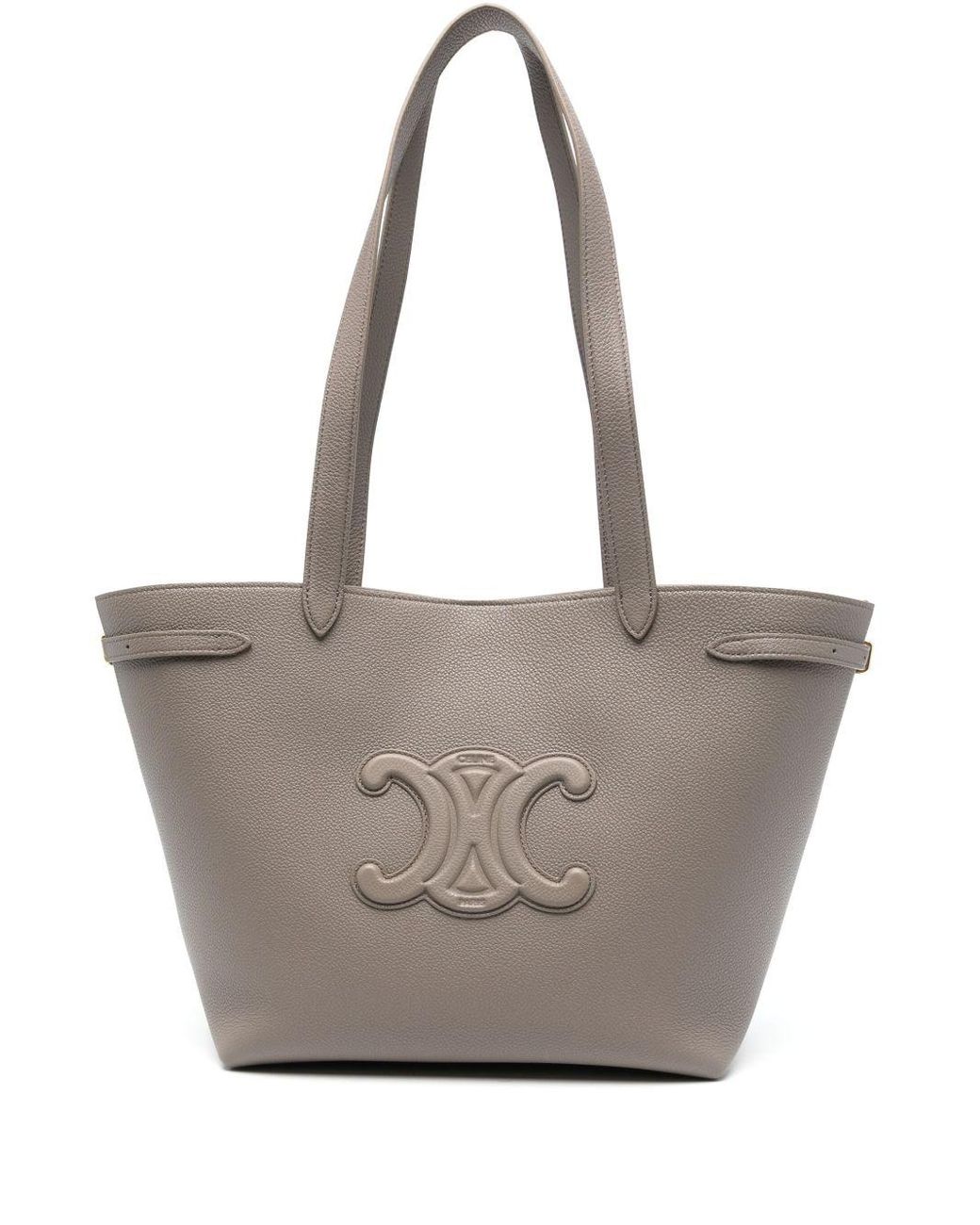 【CELINE】国内発送 Anais Cuir Triomphe スモール トートバッグ Celine Anais Cuir Triomphe Small Tote Bag in Gray | Lyst
