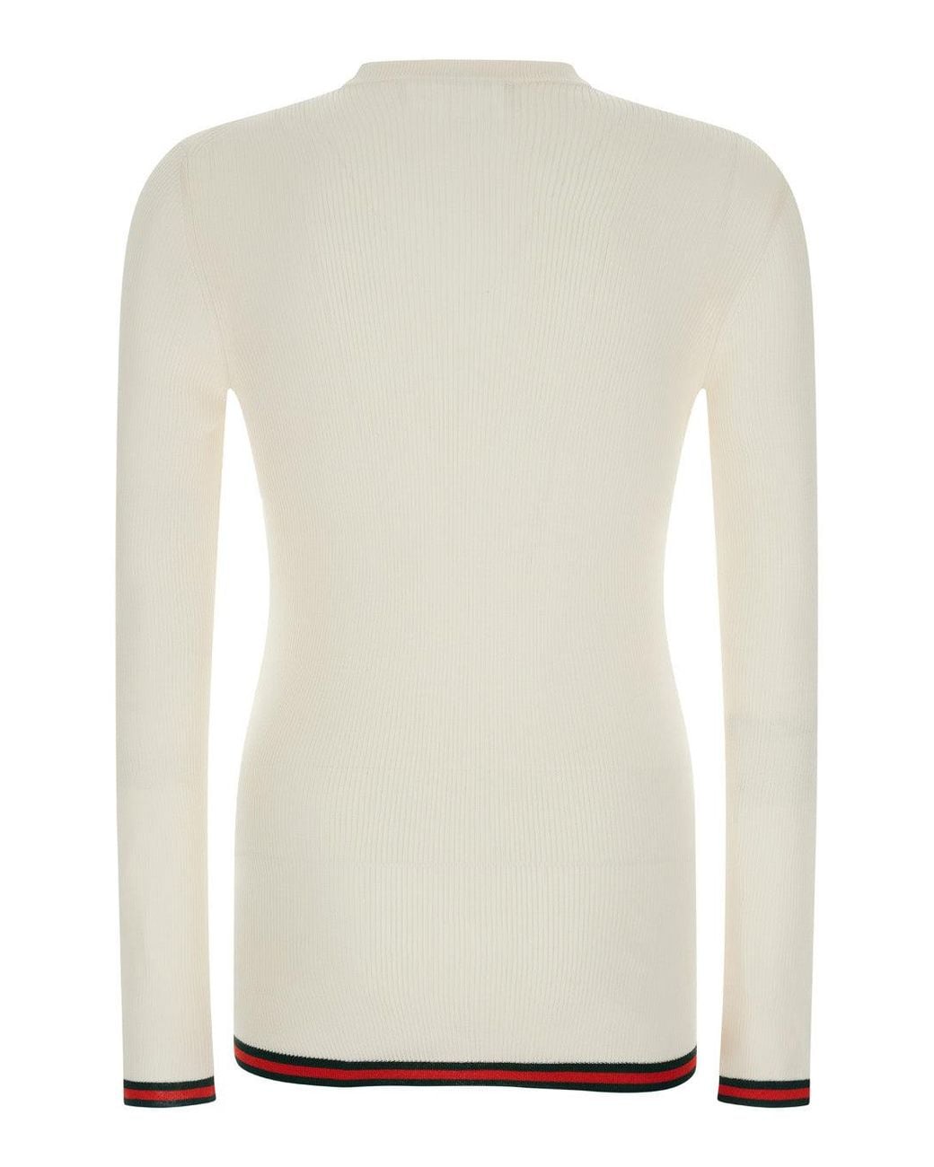 Gucci White Long Sleeved Top for men