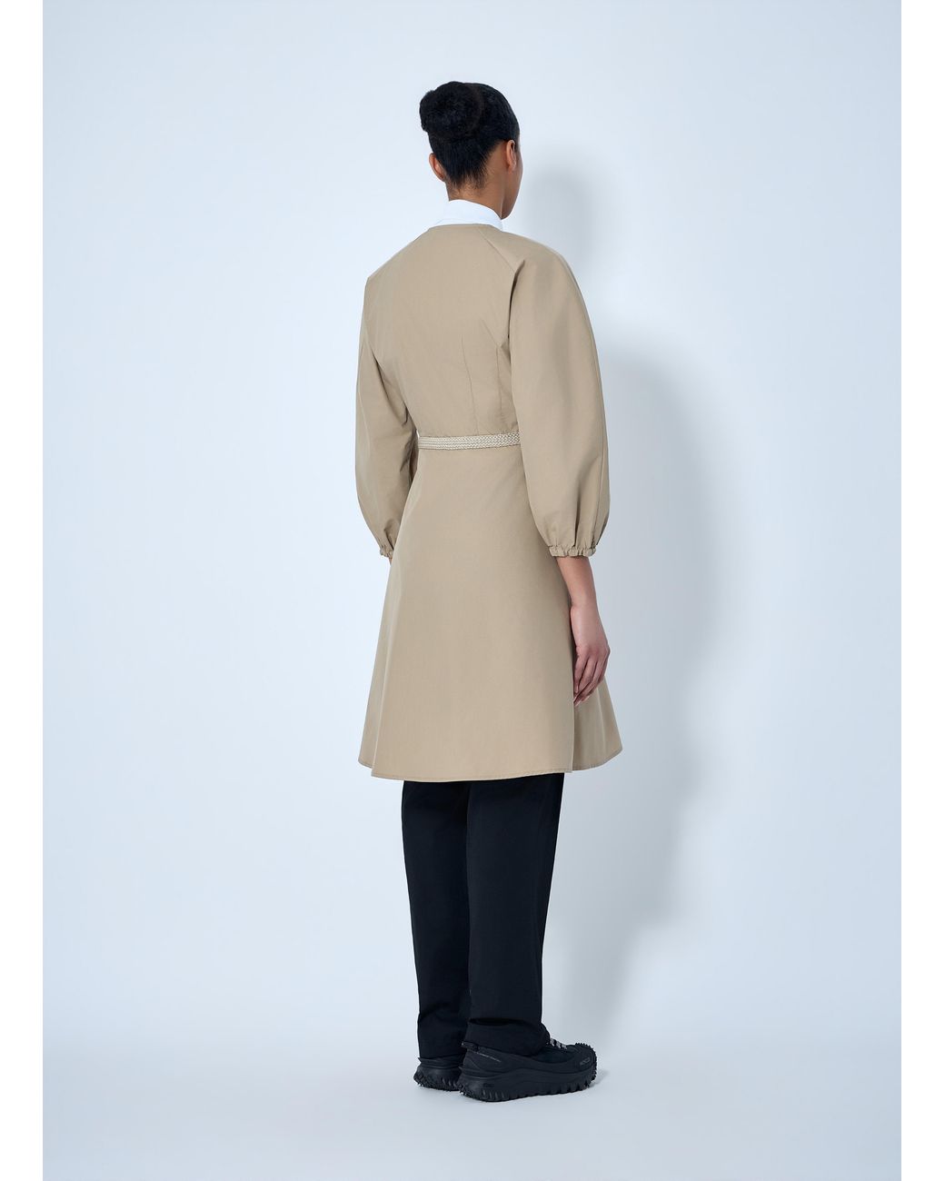 Moncler White Belted Utility Jacket