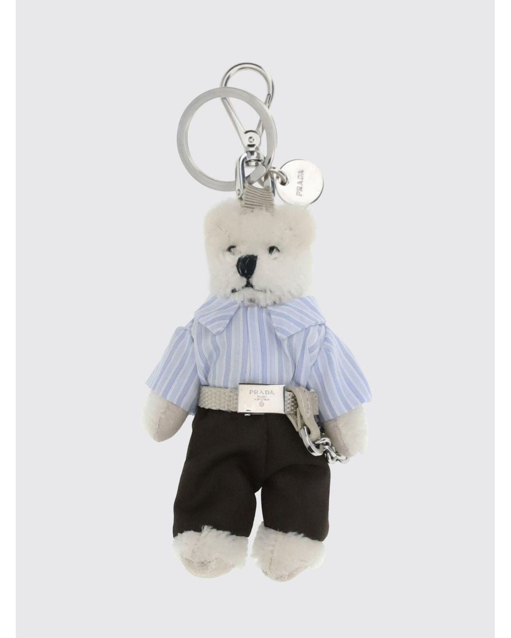 Prada White Keyring for men