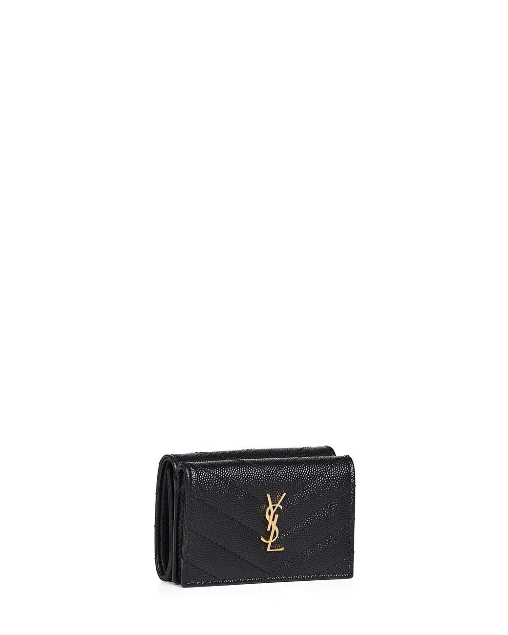 Saint Laurent White Cassandre Origami Tiny Wallet