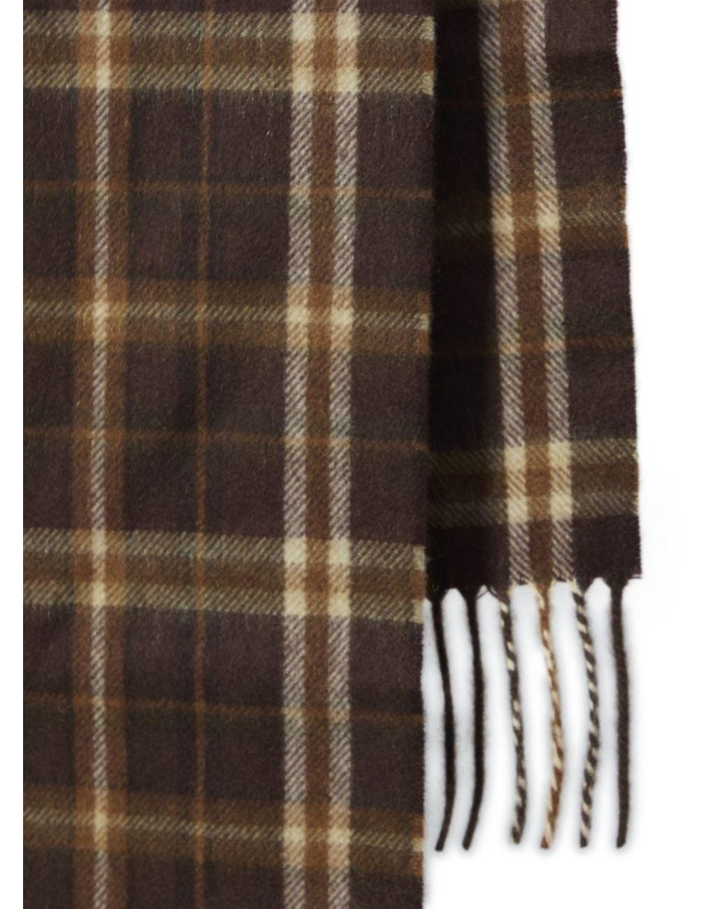 Céline Brown Tartan Cashmere Scarf for men