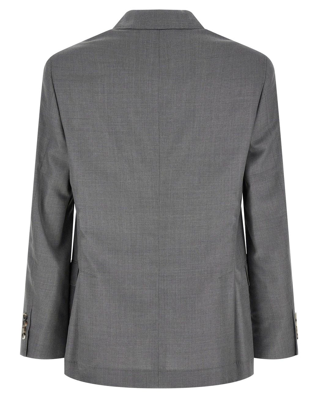 Brunello Cucinelli Gray Hopsack Blazer for men