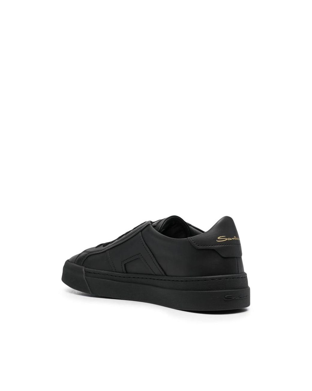Santoni Black Logo Sneakers for men