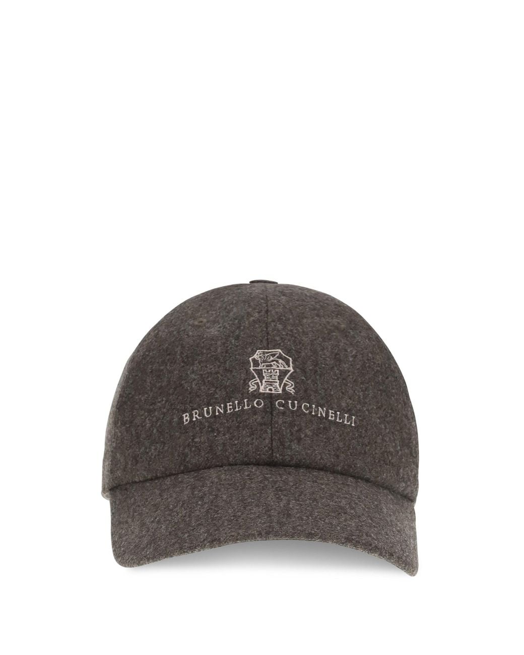 Brunello Cucinelli Brown Logo Baseball Hat for men