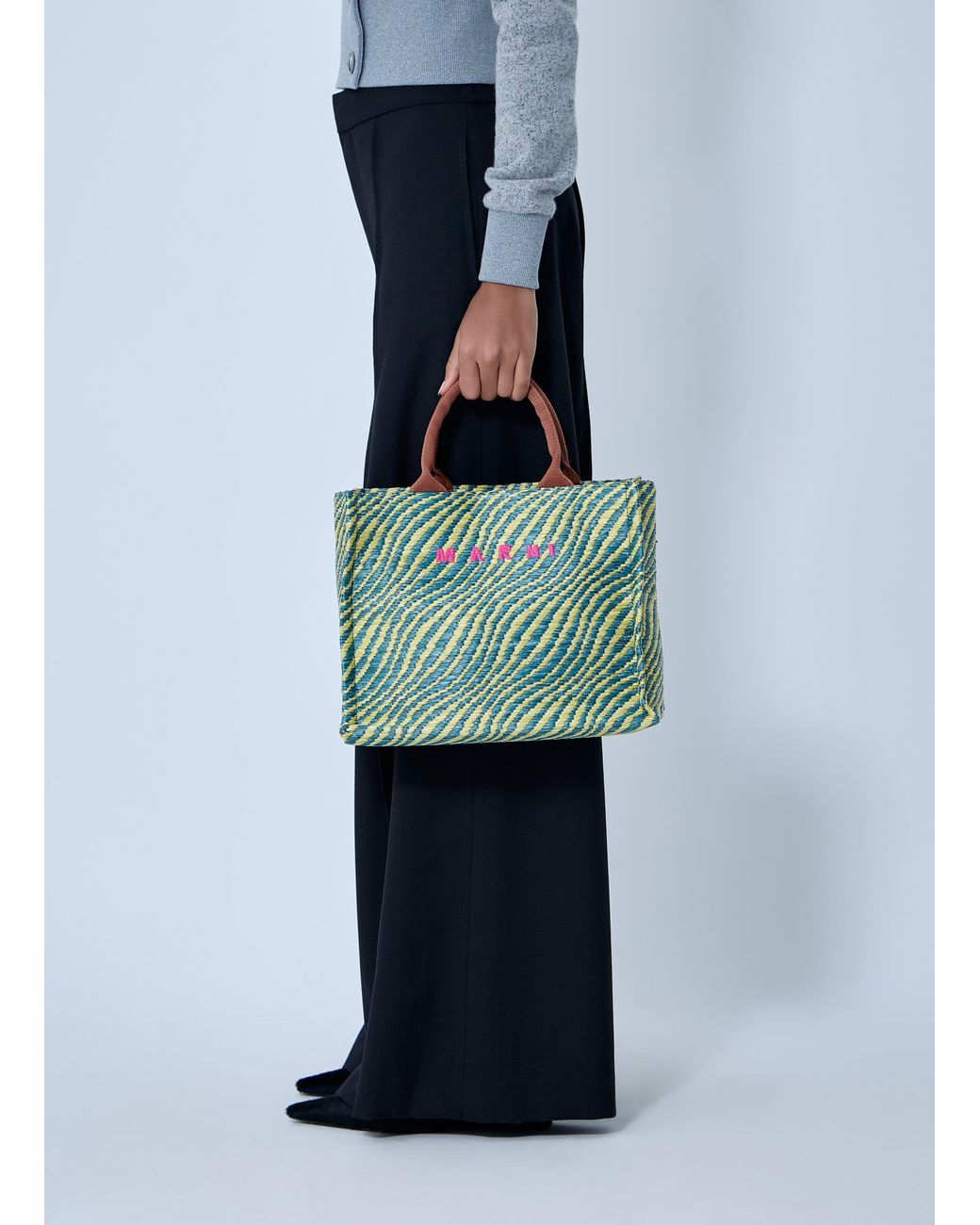 Marni Blue Small Basket Bag