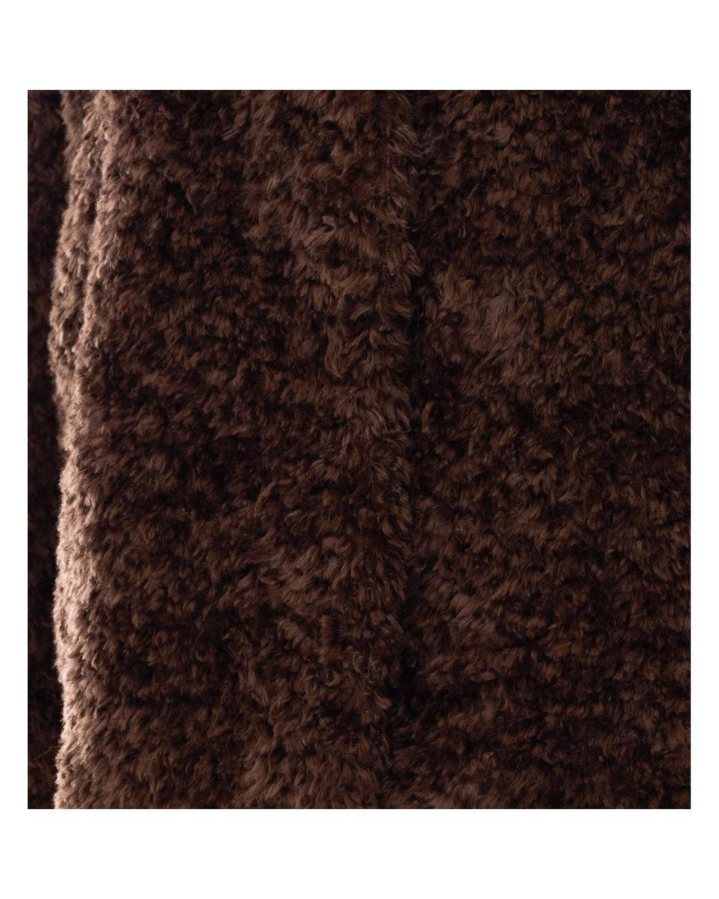 Herno Brown Curly Effect Short Jacket