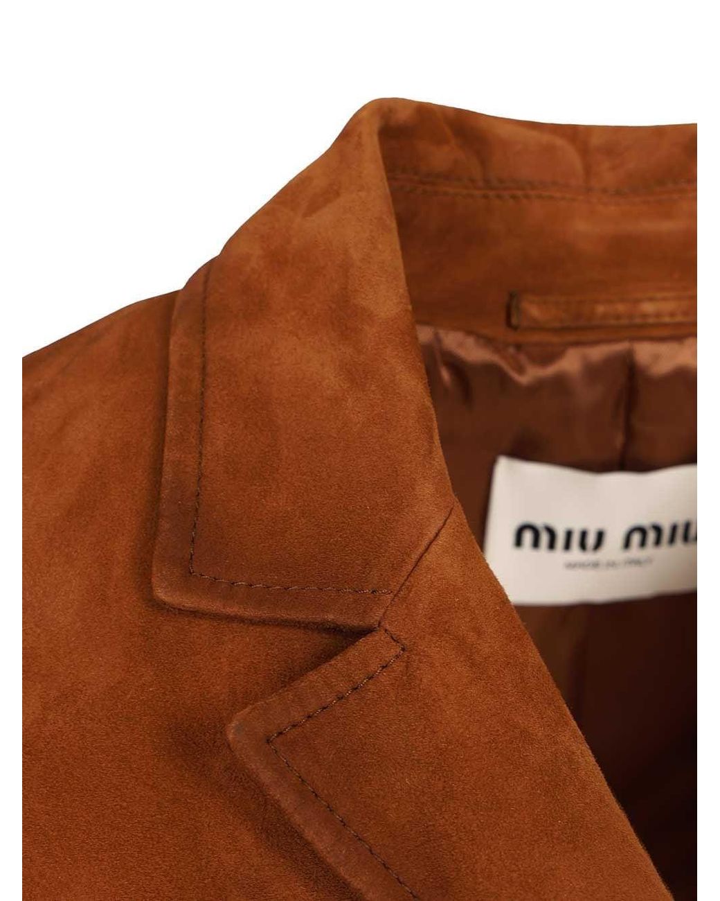 Miu Miu Brown Leather Jackets