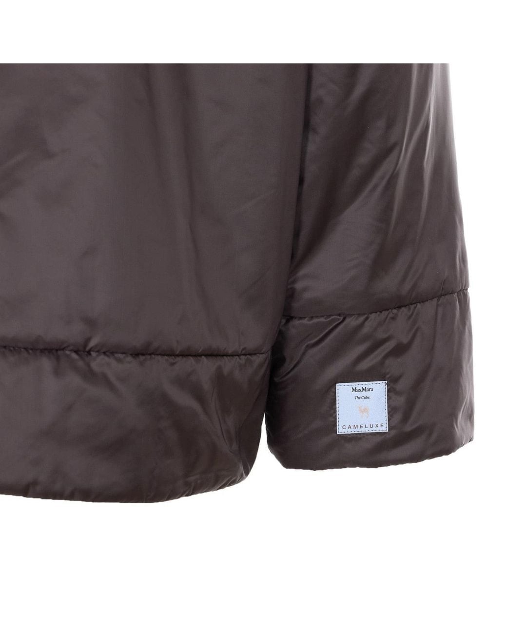 Max Mara Gray Daria Padded Drip-Proof Canvas Jacket