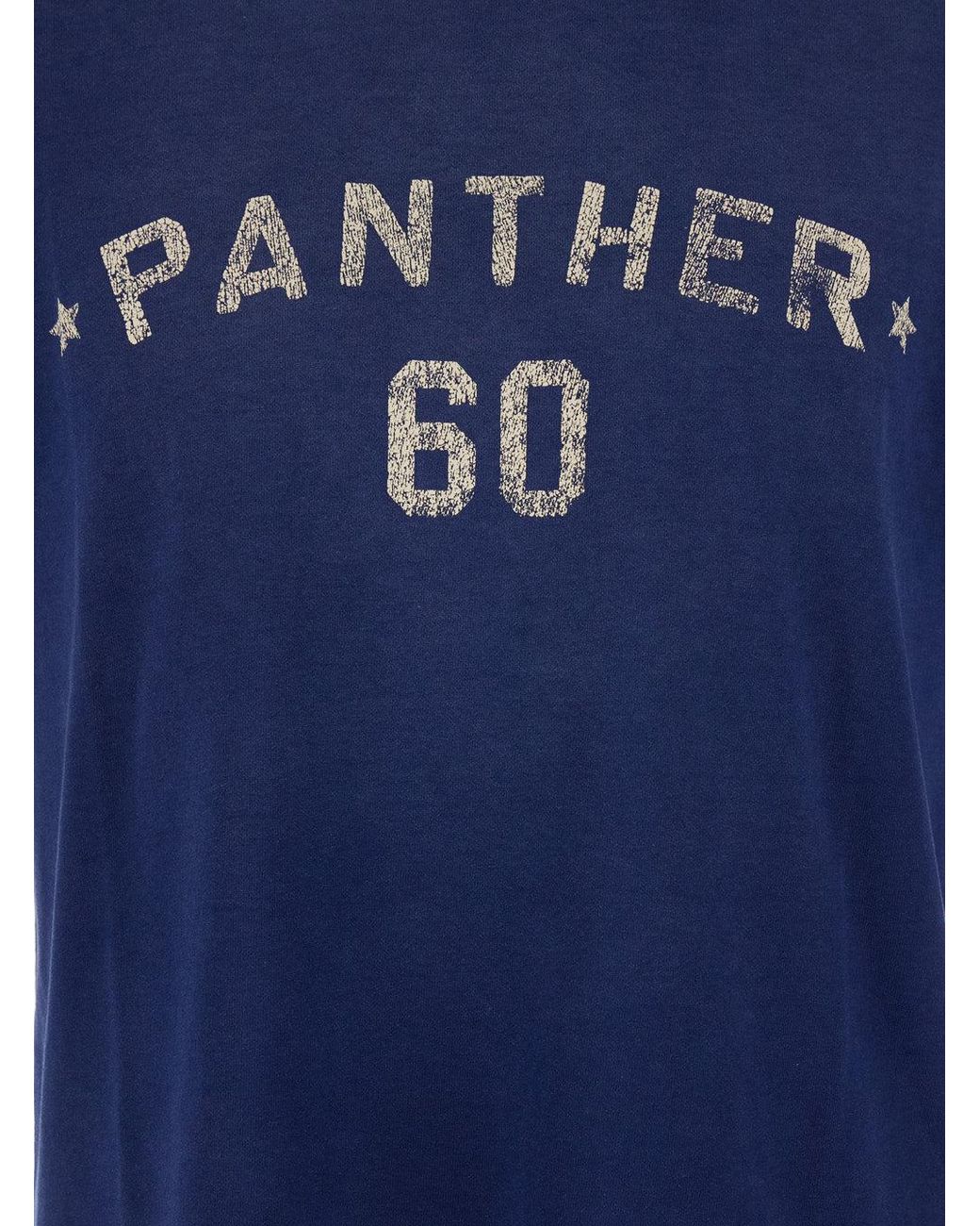 Valentino Blue Crewneck T-Shirt With Logo Lettering On The Rear for men
