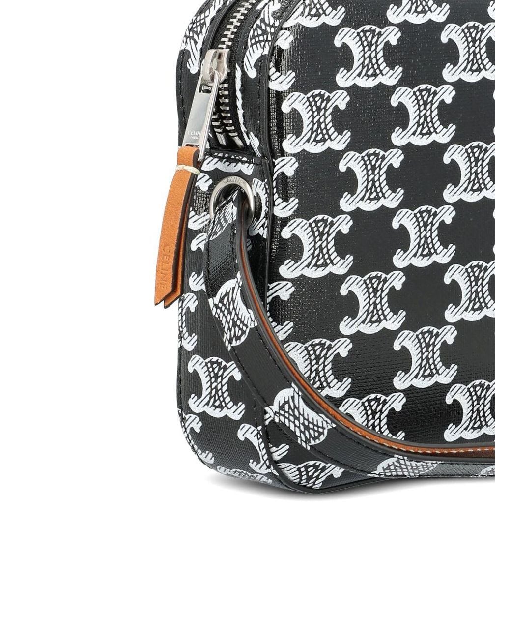 Céline Black Triomphe Canvas Pouch for men