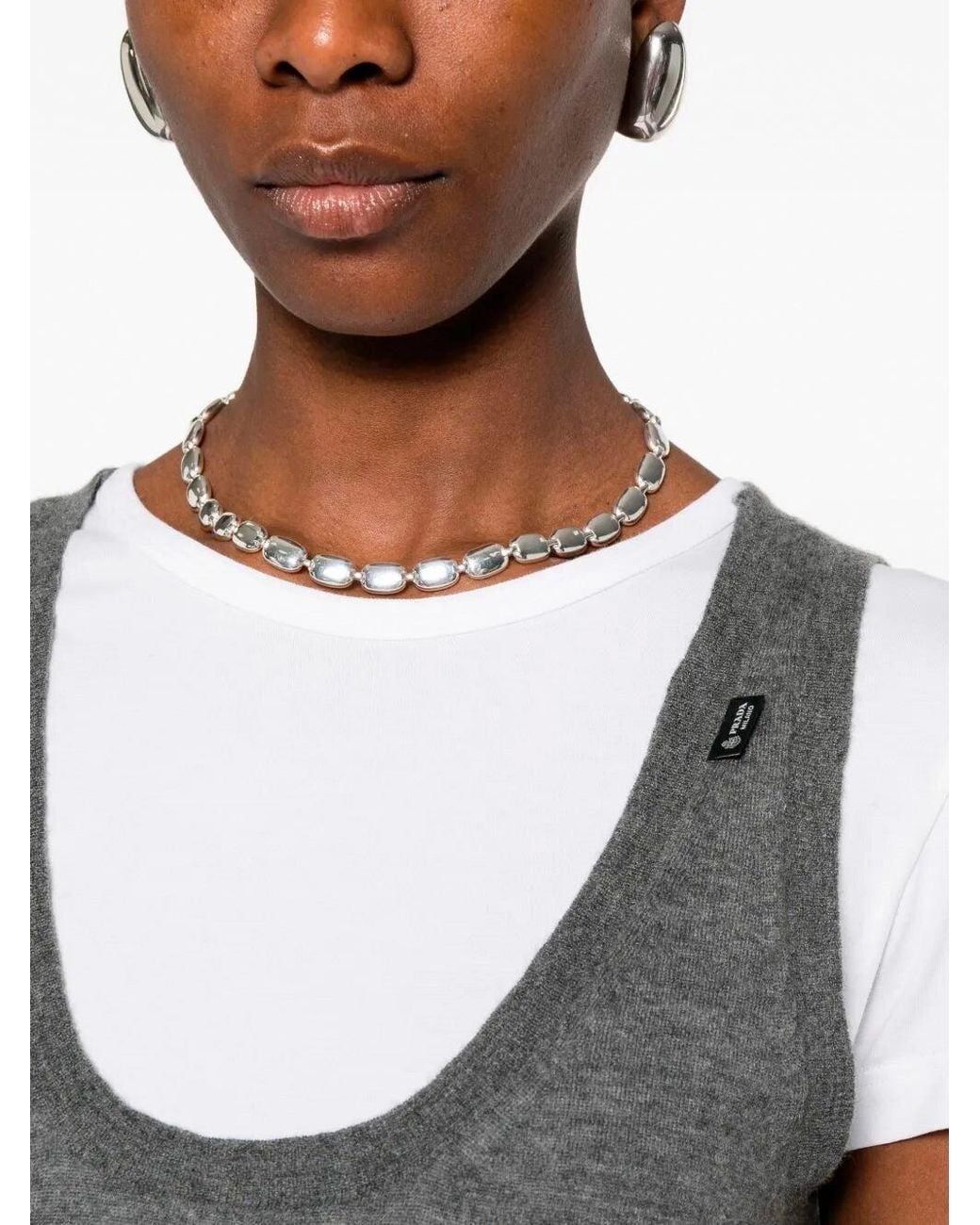 Prada Gray Cashmere V Neck