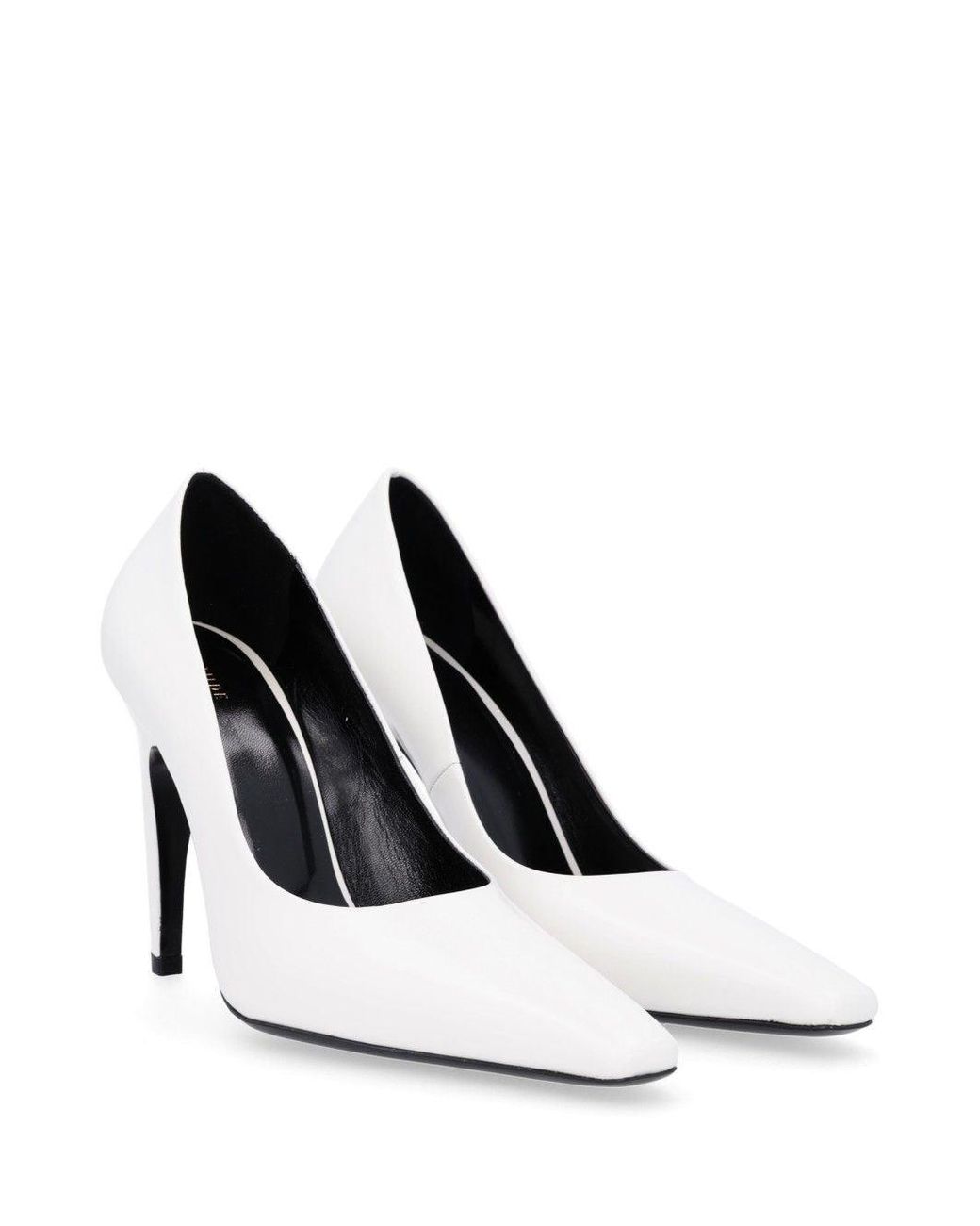 Jude White Pointed-Toe Pumps