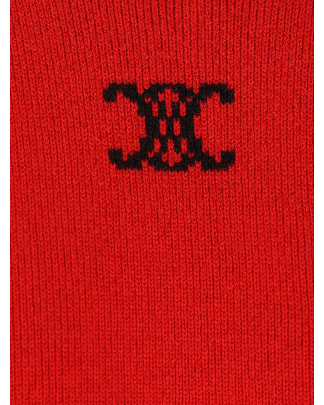 Céline Red Triomphe Cashemre Sweater