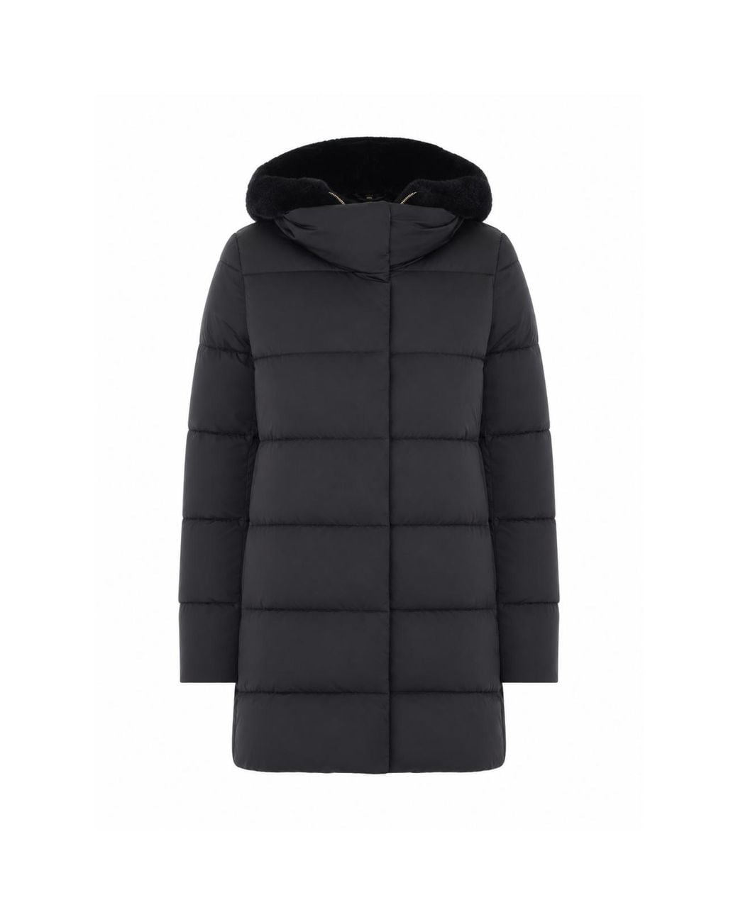Herno Black Satin A-Shape Down Jacket