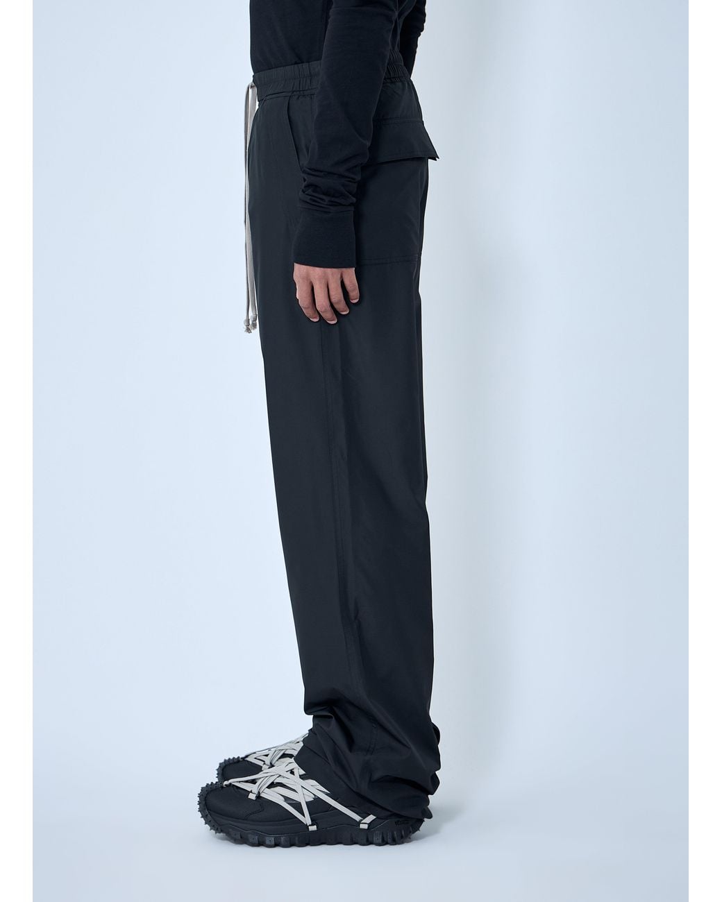 Moncler Blue Rick Owens Elasticated Drawstring Pants