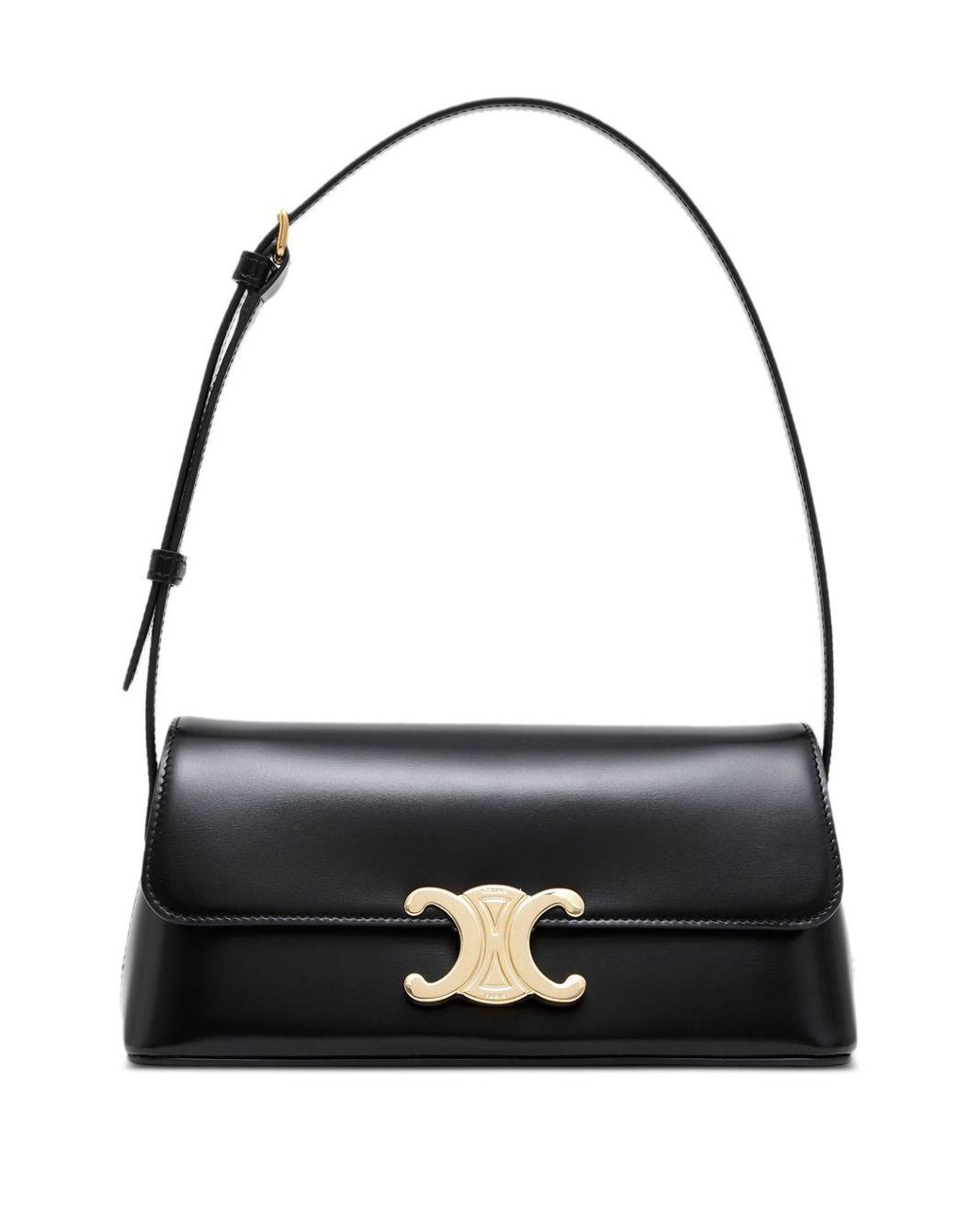 【関税込・国内発送】CELINE DIANE LEATHER SHOULDER BAG Celine Diane Leather Shoulder Bag in Black | Lyst