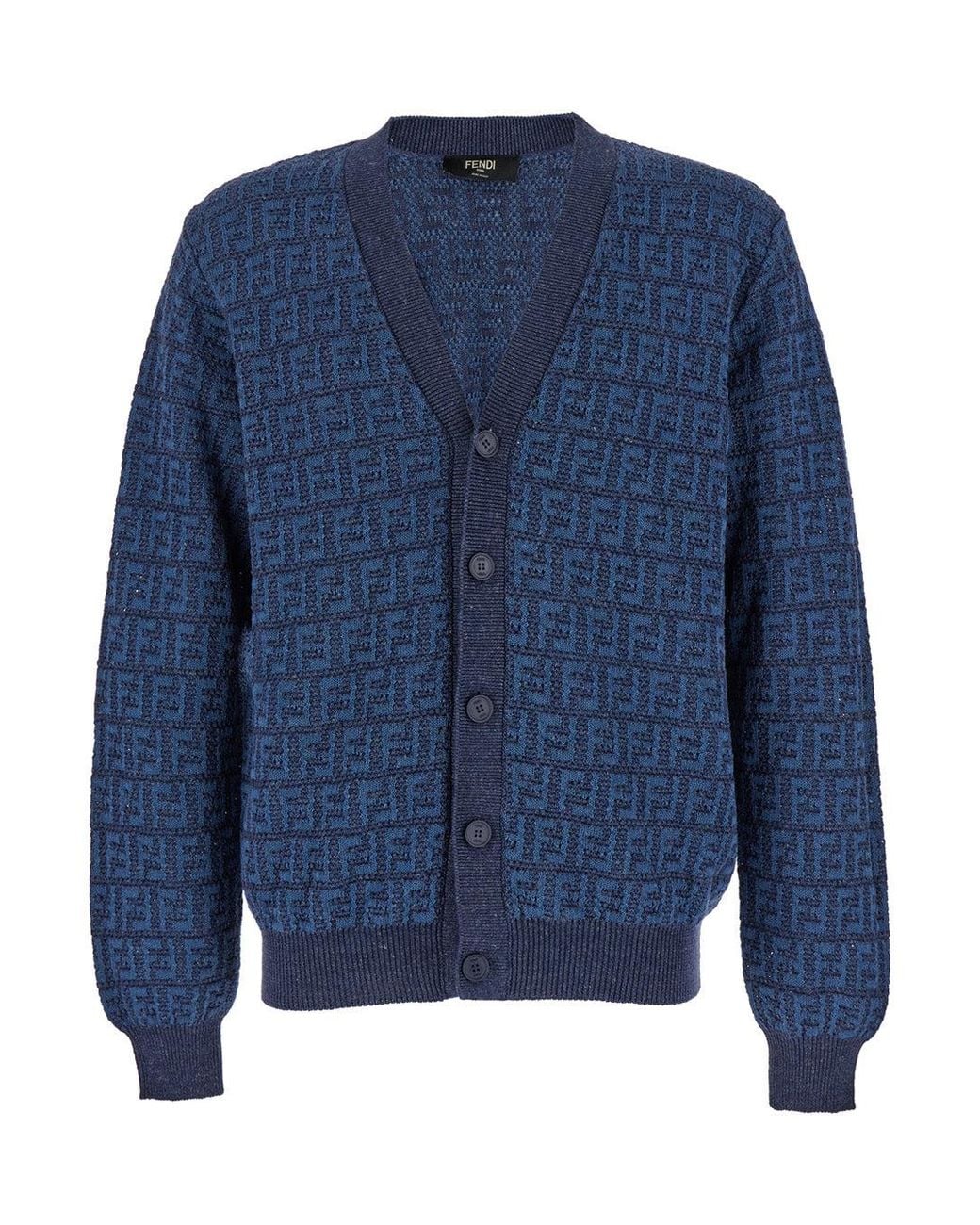 Fendi Blue Ff Crochet for men