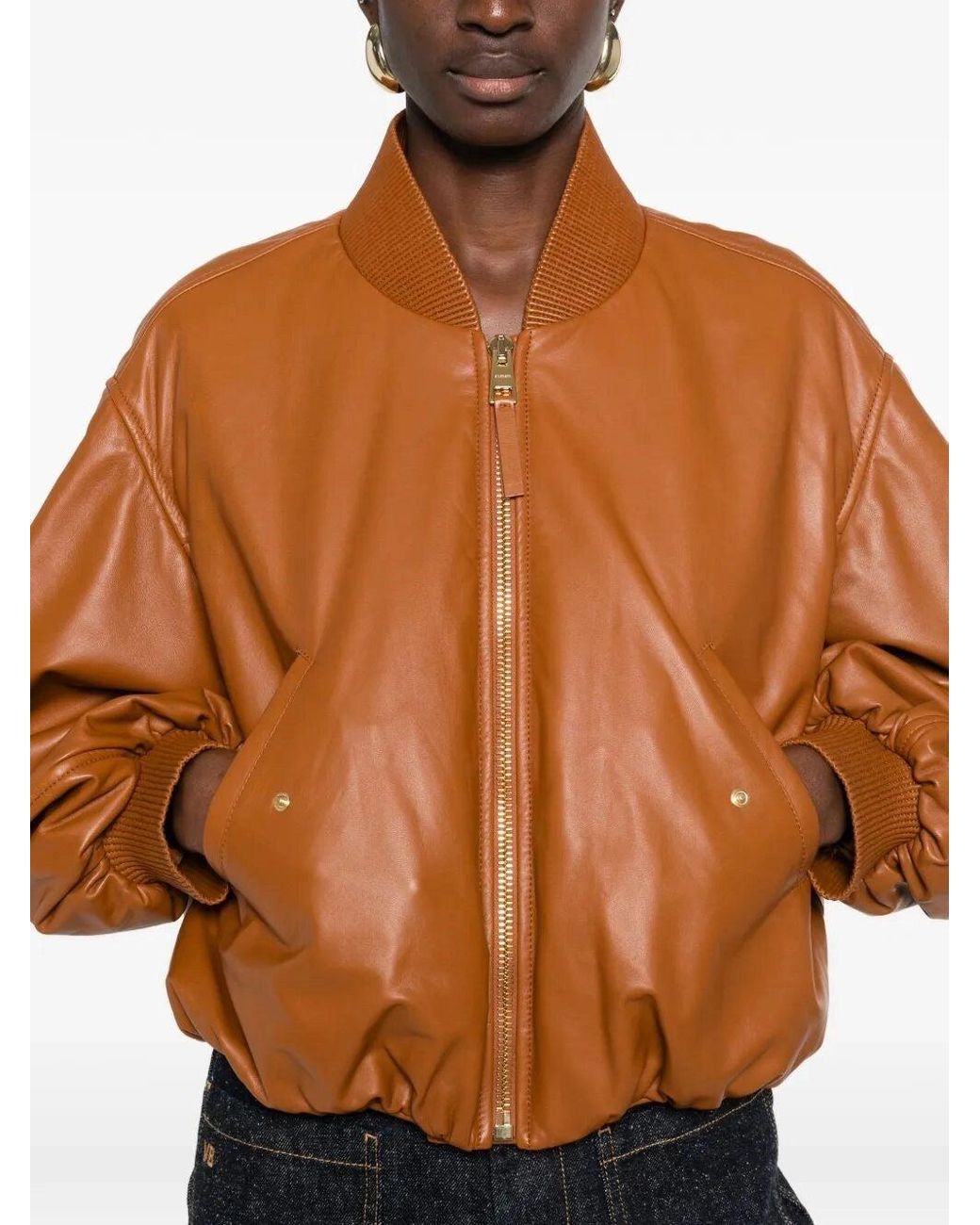 Givenchy Brown Cropped Cocoon Bomber