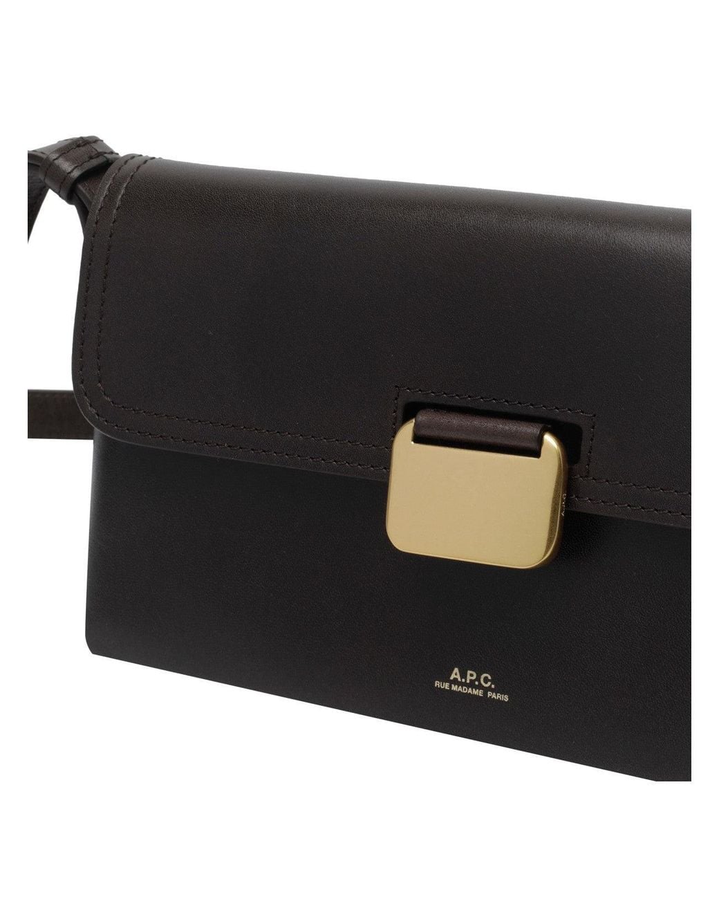 A.P.C. Black Small Simon Crossbody Bag