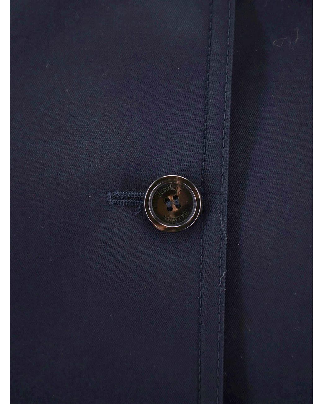 Max Mara Blue Paggio Cotton Cape