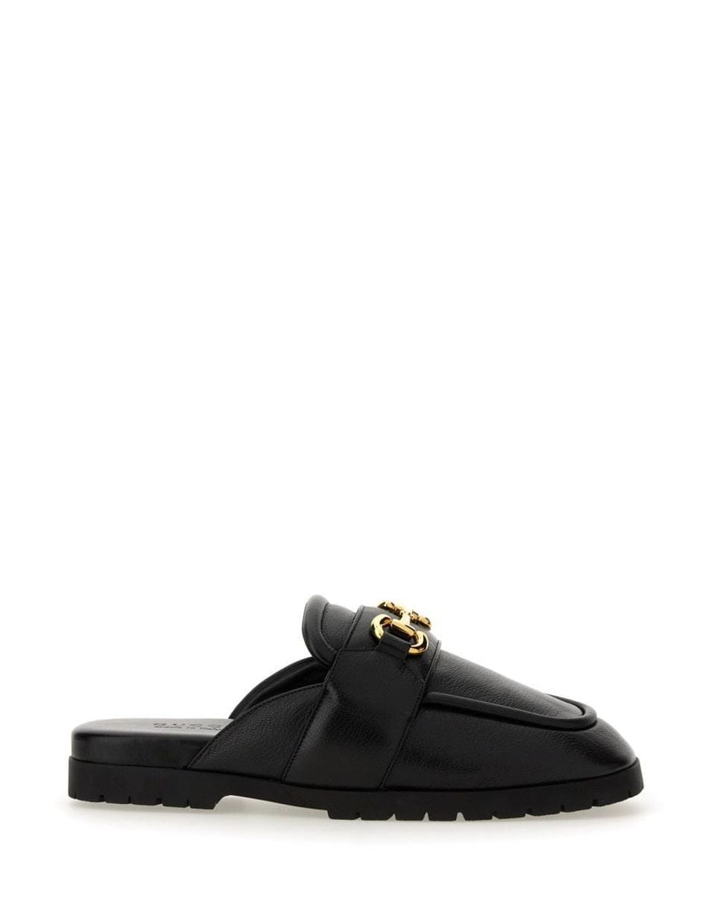 Gucci Black Sabot With Clamp for men