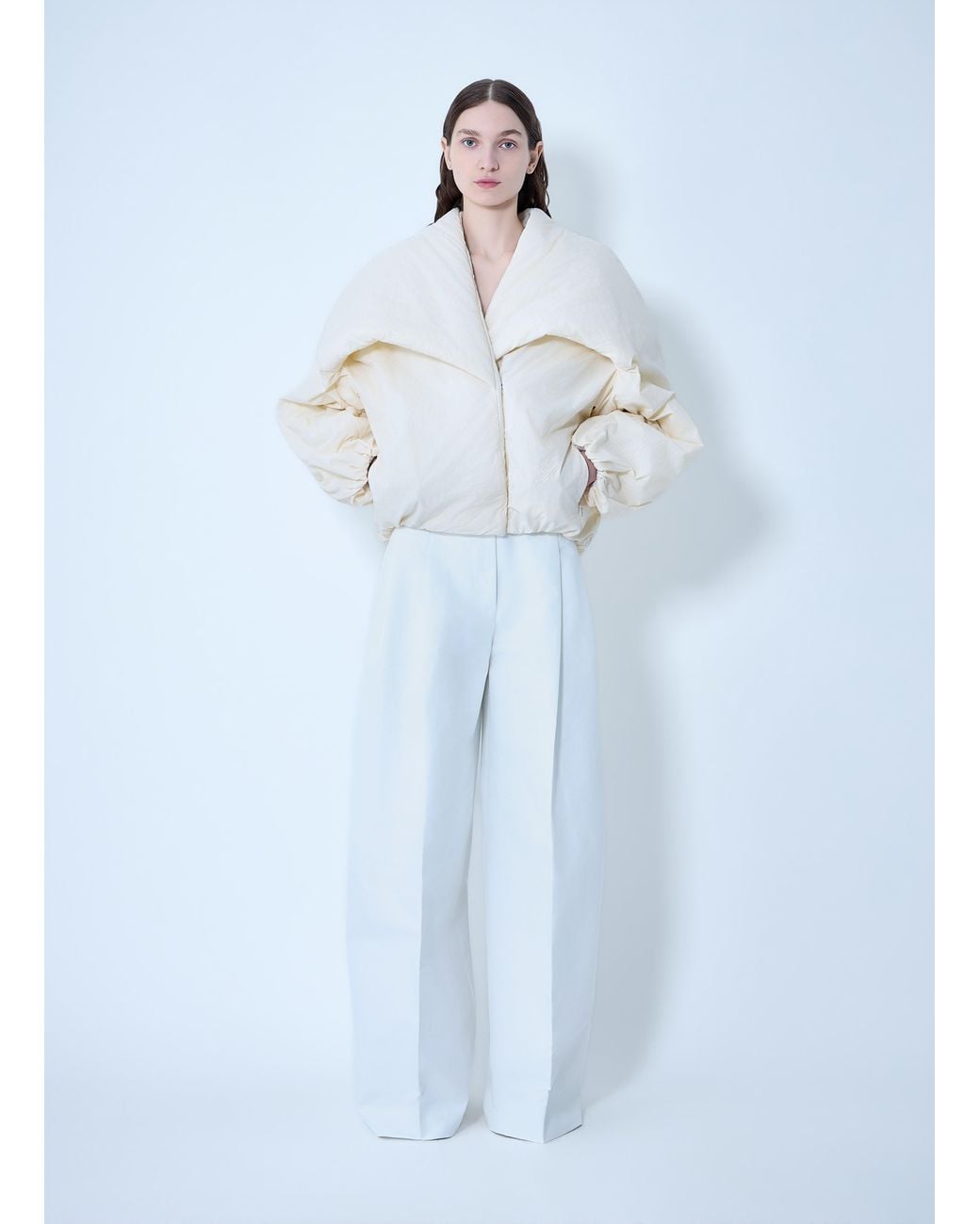 Jacquemus White The Châle Bomber Jacket