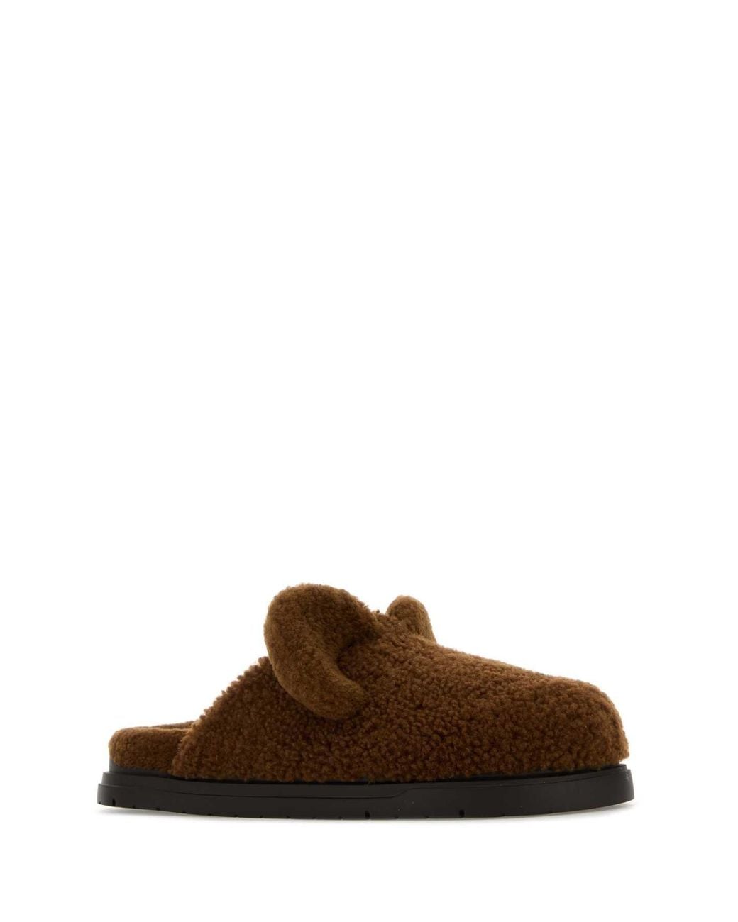 Fendi Brown Shearling Slippers for men
