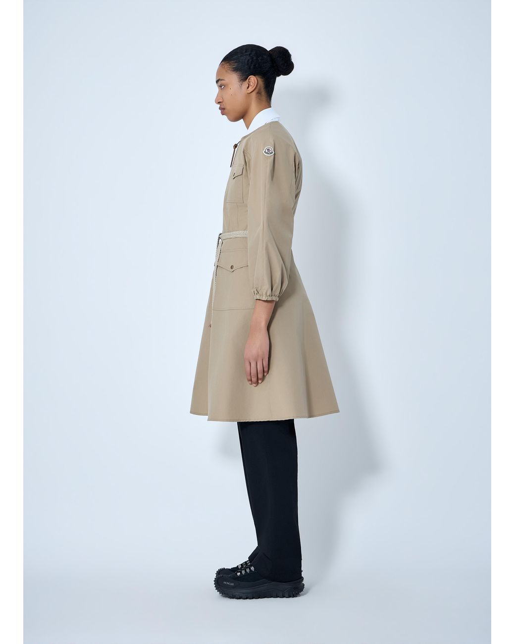 Moncler White Belted Utility Jacket