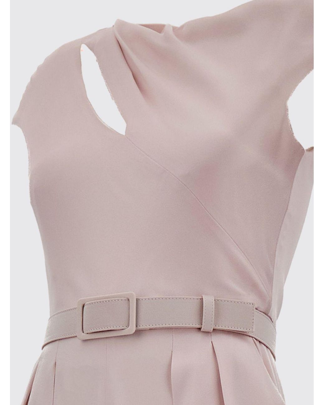 Max Mara Pink Viscose Jumpsuit With Belt