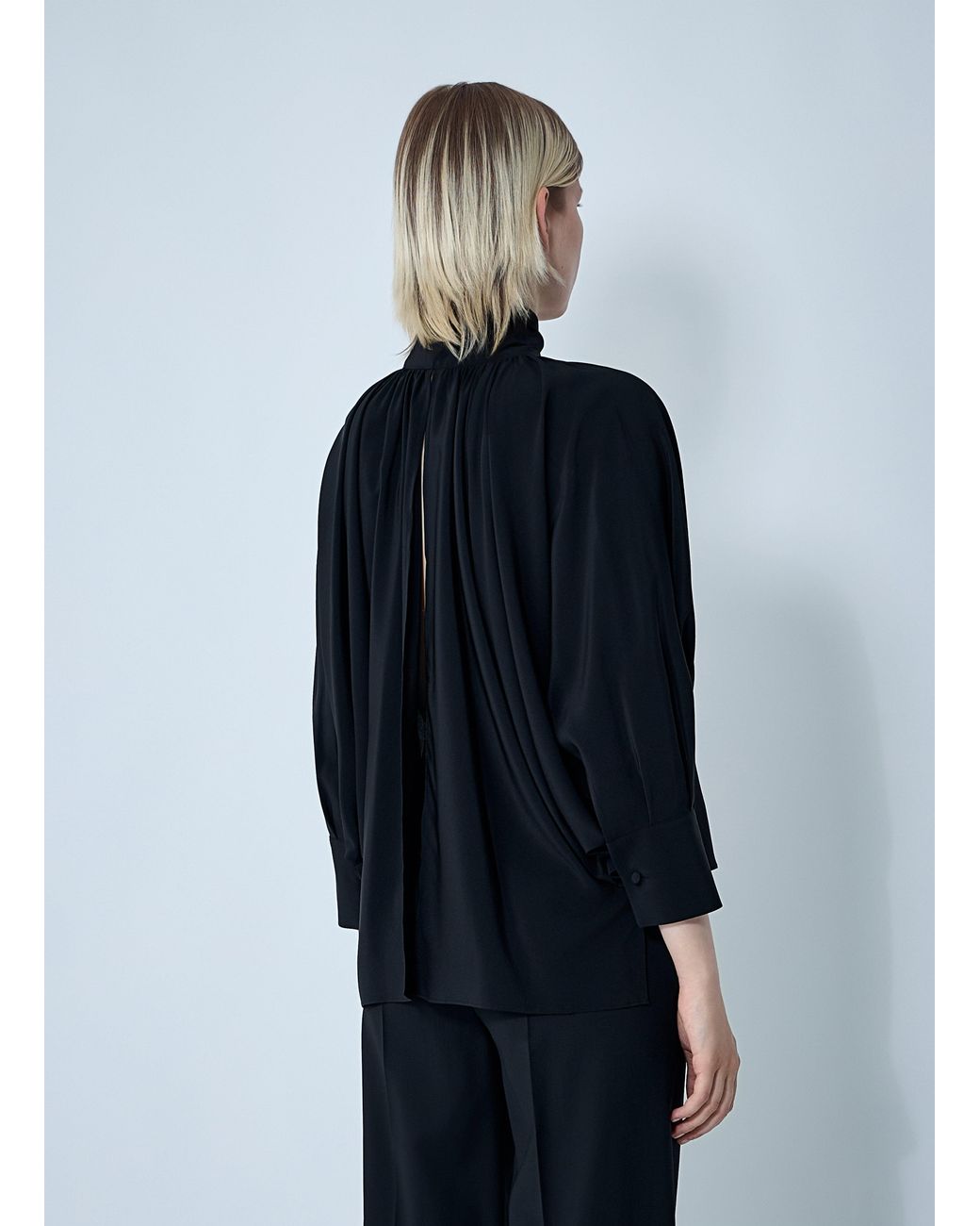 Max Mara Blue Silk Blouse