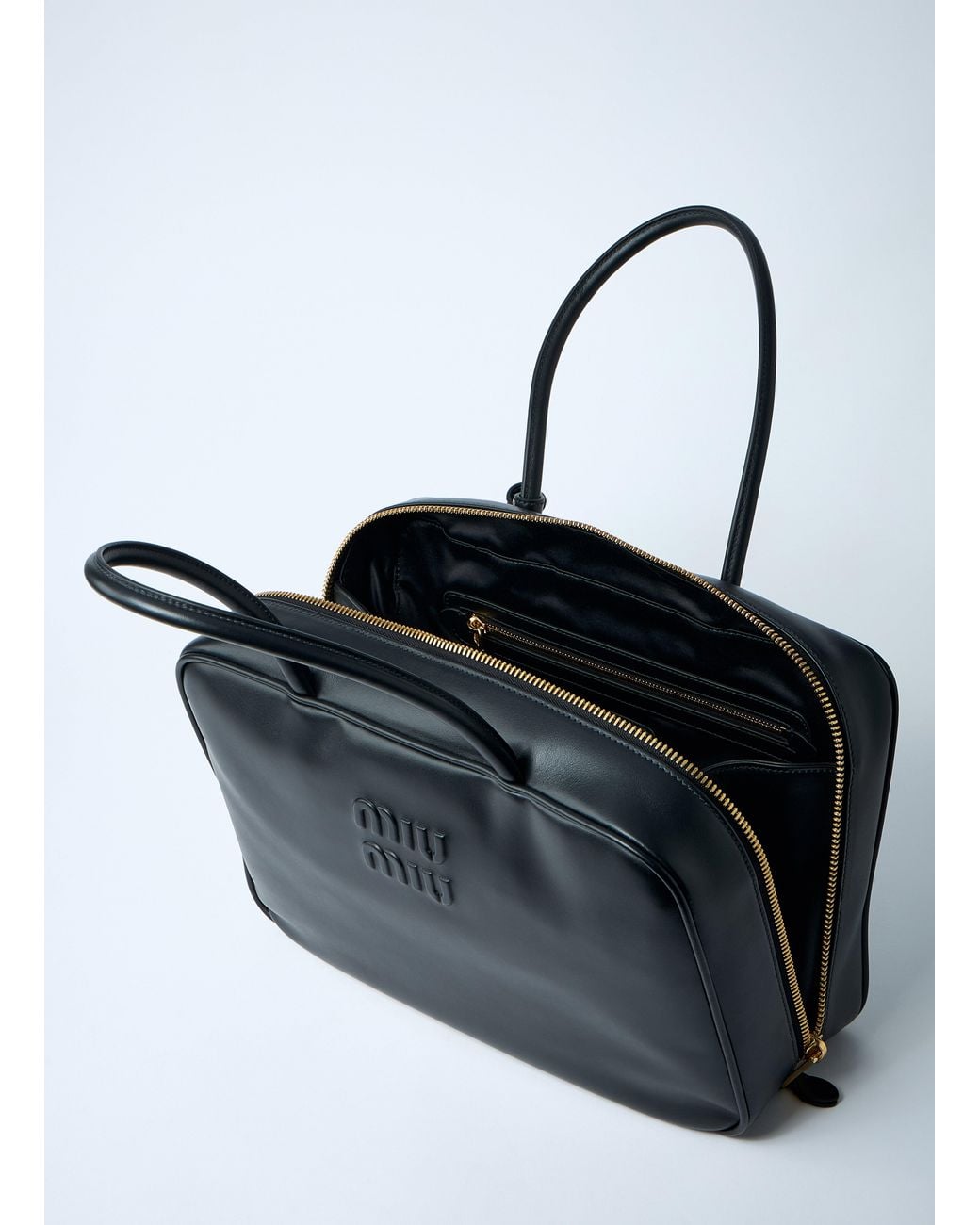 Miu Miu Blue Beau Leather Shoulder Bag