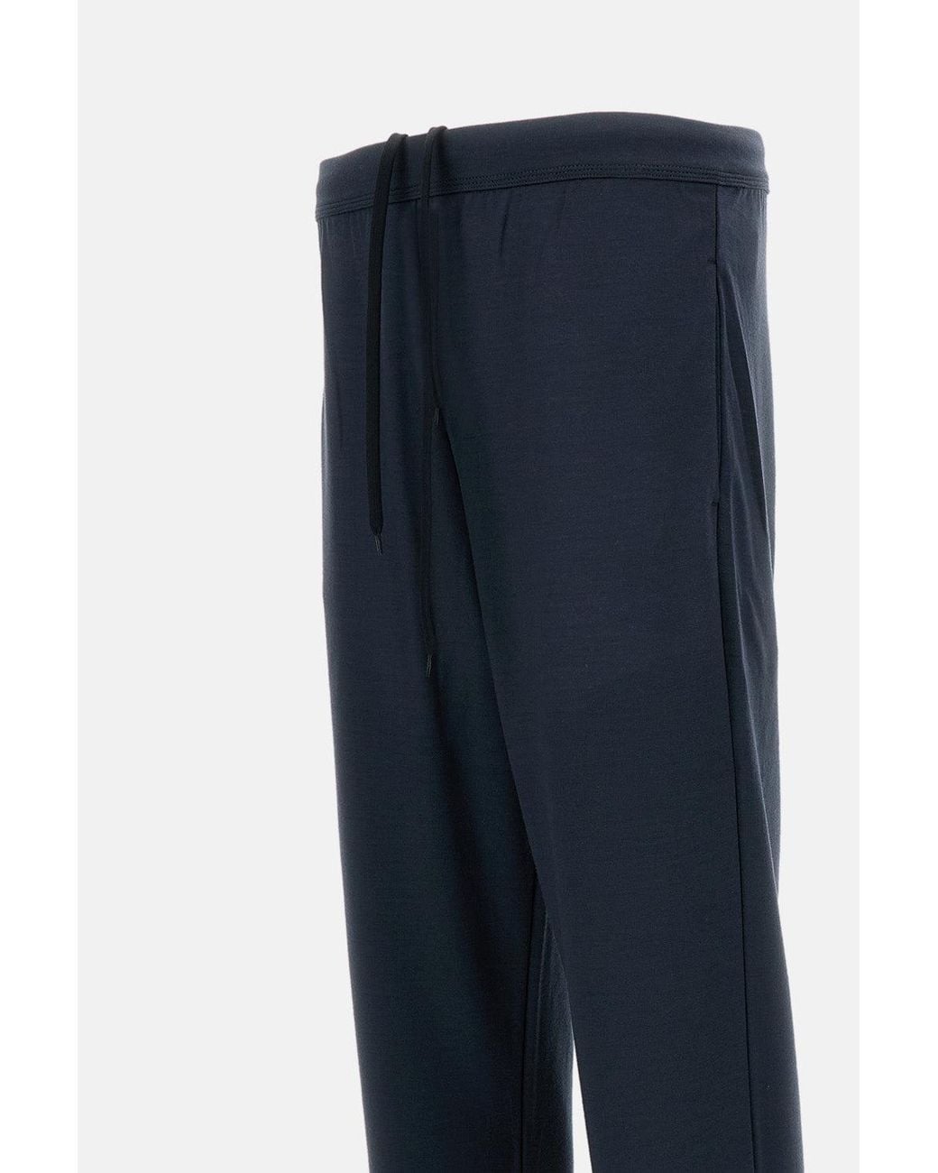 Rier Blue Wool Jogging Trousers for men