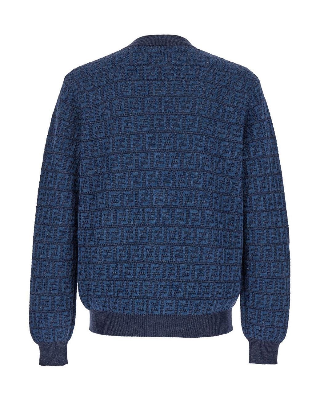 Fendi Blue Ff Crochet for men