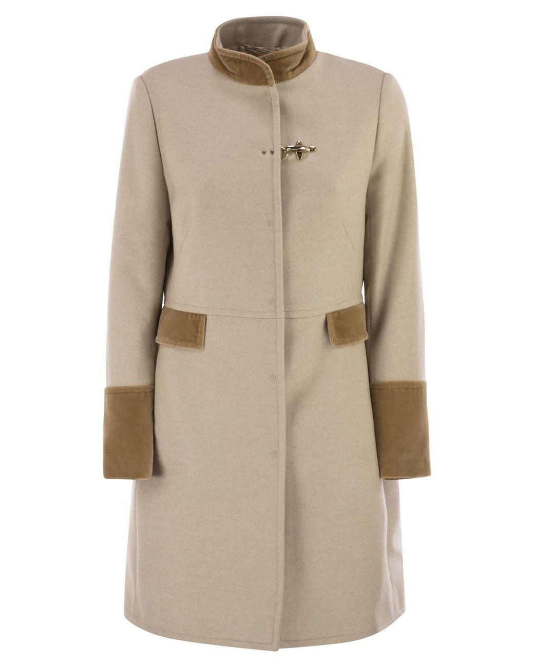 Fay Natural Wool Cloth Coat