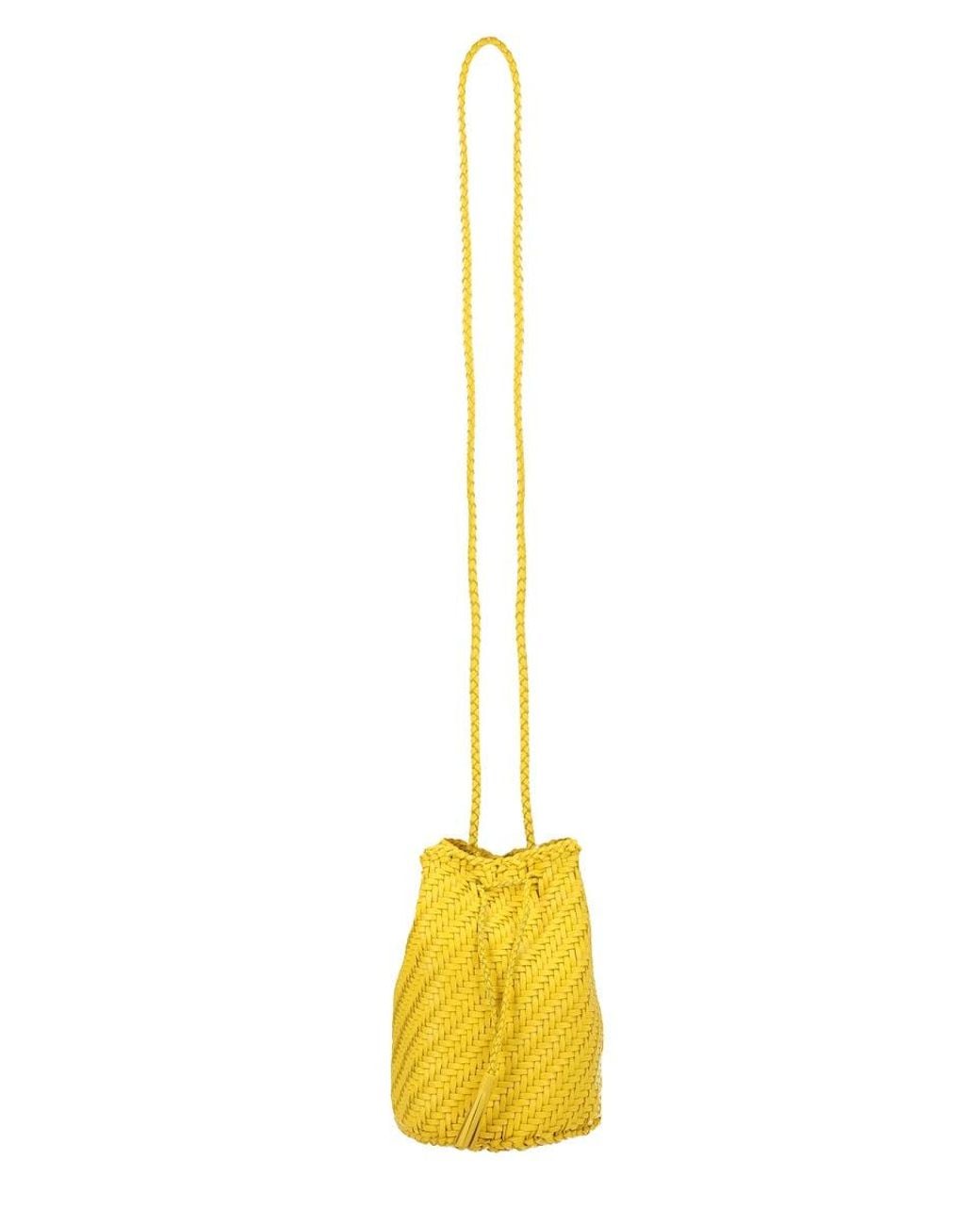 Dragon Diffusion Yellow Dragon Diffusion Pompom Double Shoulder Bag