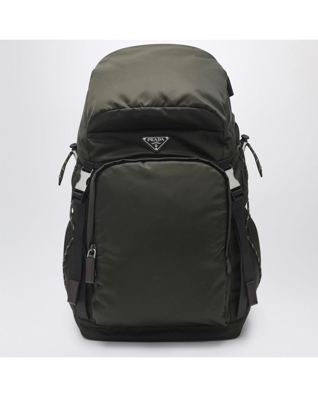 Prada Black Camouflage Renylon And Leather Speedrock Backpack for men
