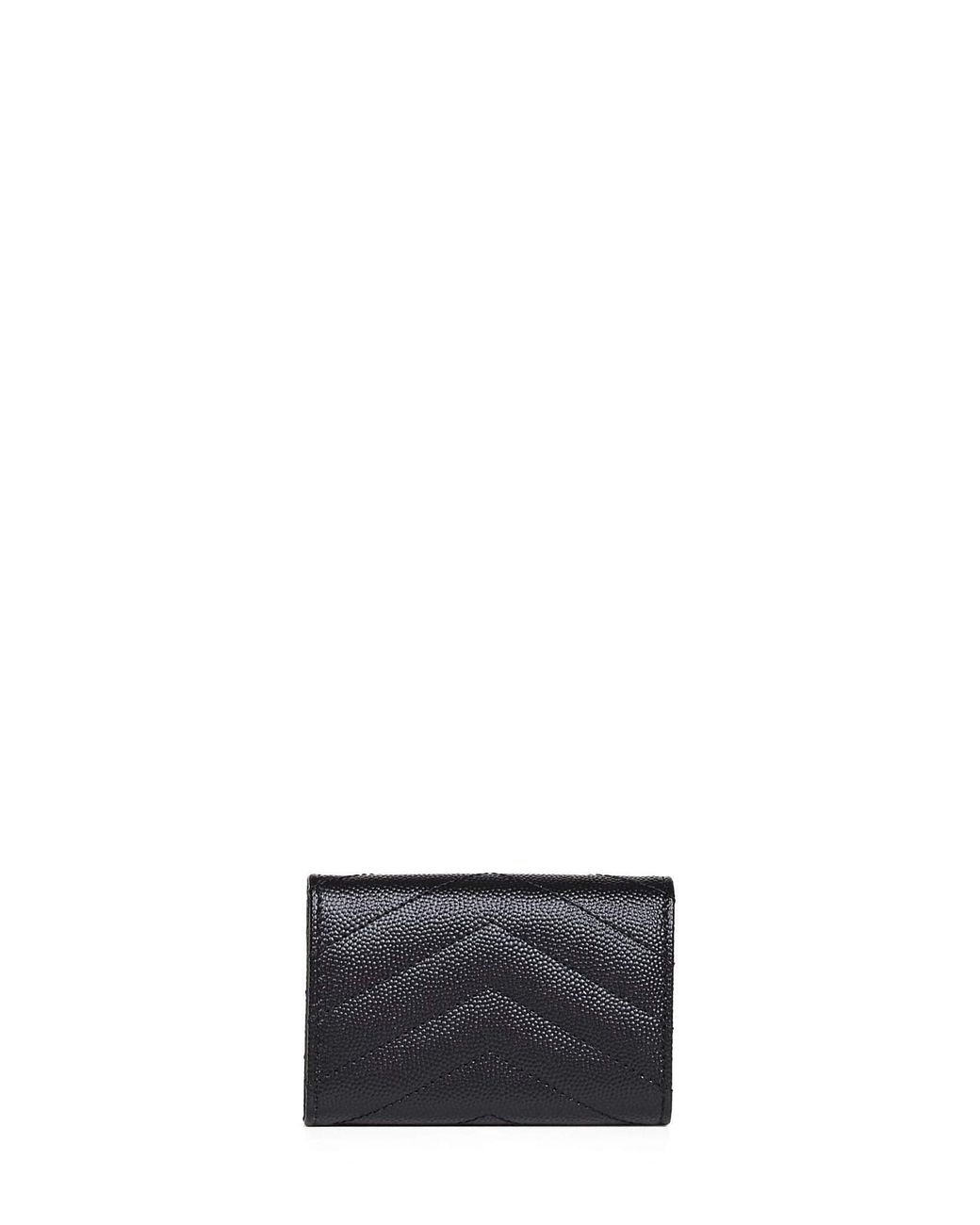 Saint Laurent White Cassandre Origami Tiny Wallet