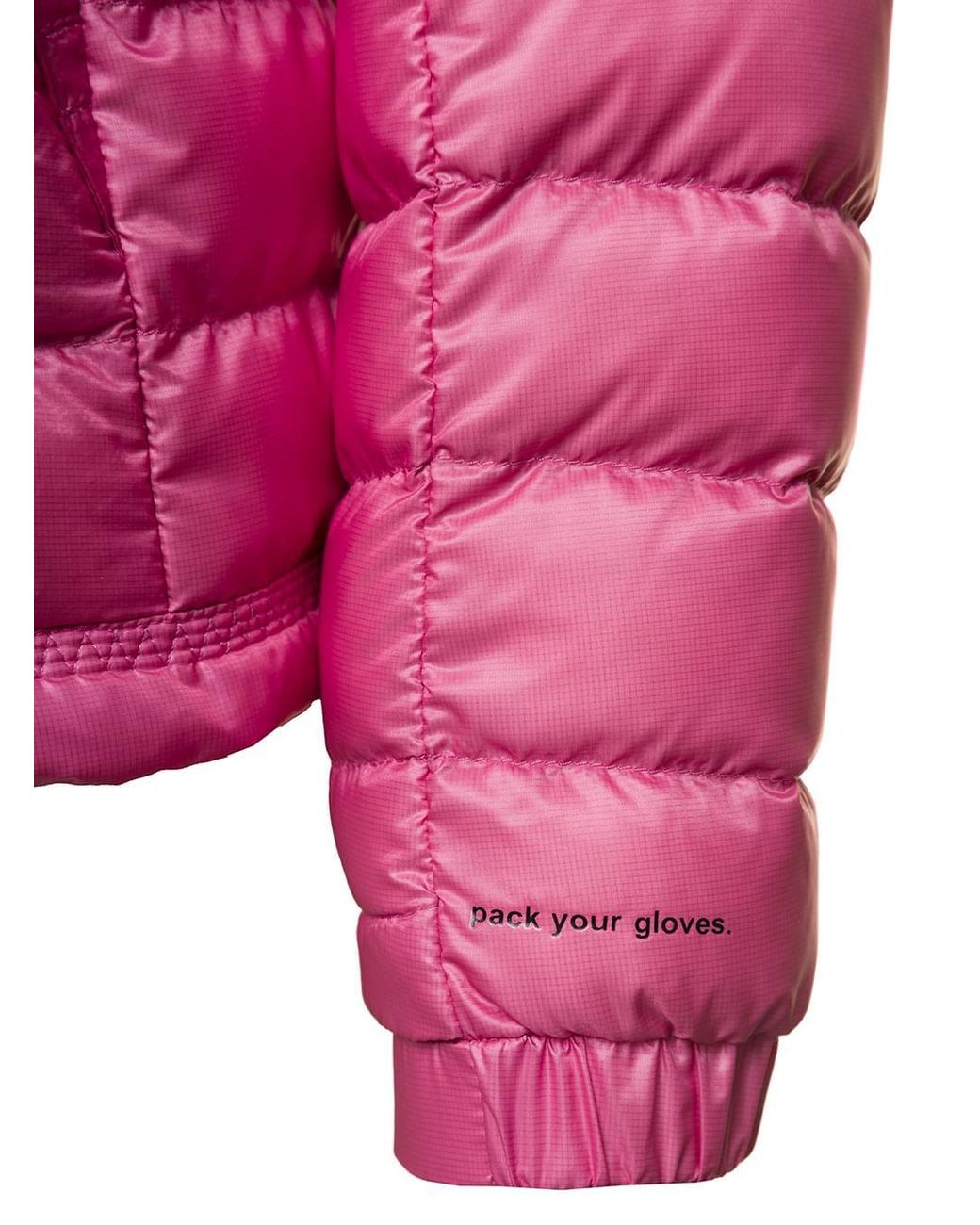 Moncler Pink 'Walibi' Down Jacket With Logo Patch