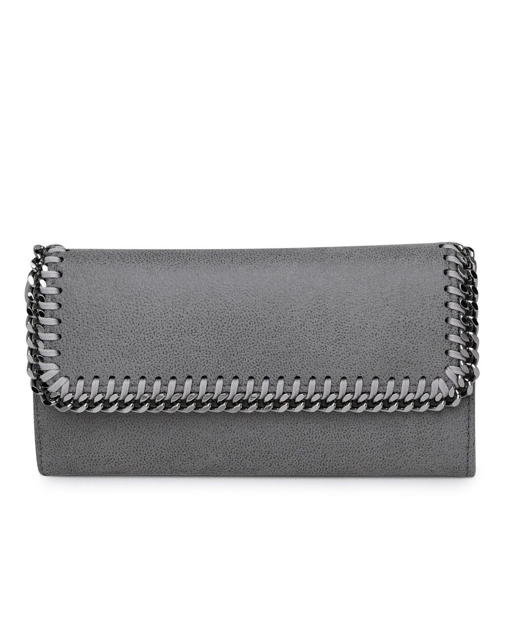 Stella McCartney Gray Recycled Polyester Falabella Continental Wallet
