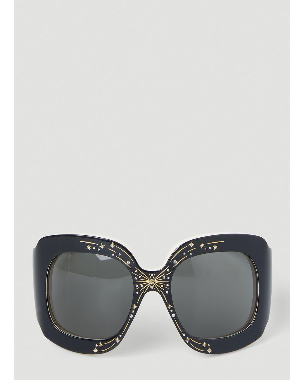 Gucci Gray Oversize Square Frame Sunglasses