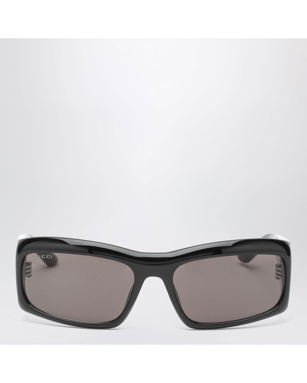 Gucci Gray Rectangular Acetate Sunglasses