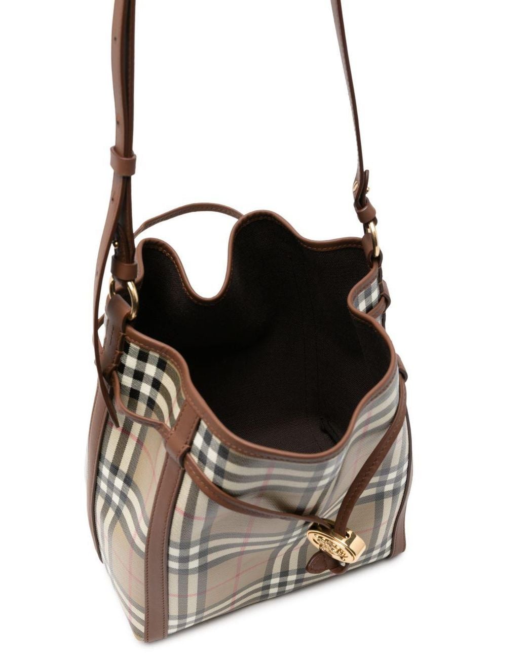 Burberry Natural Small Drawstring Bucket Bag