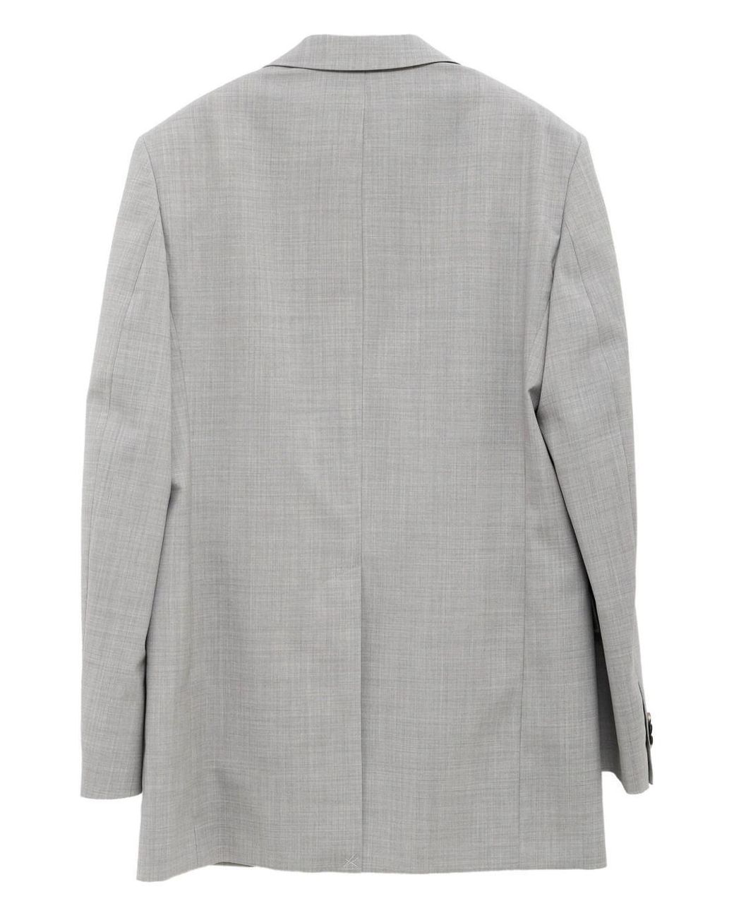 Loewe Gray Wool Single-Breasted Jacket for men