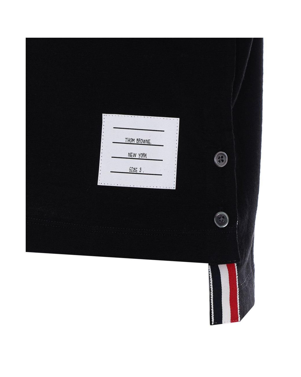 Thom Browne Black Rwb Polo for men
