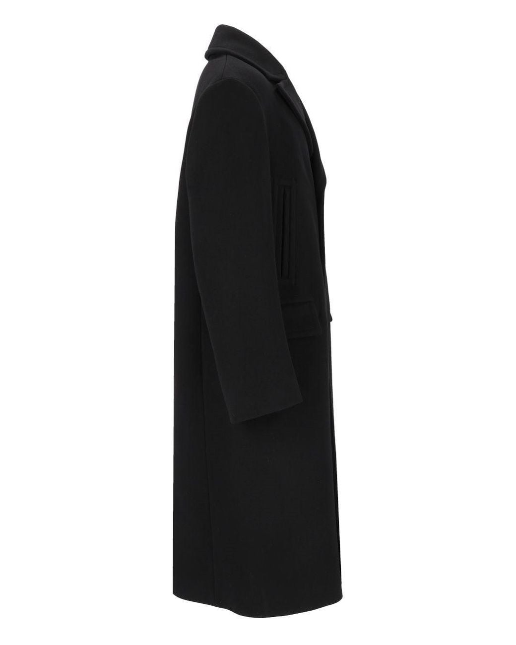 Fendi Wool And Angora Coat in Black for Men | Lyst