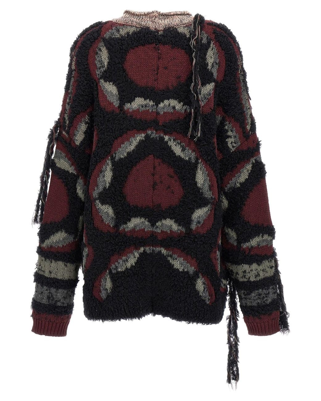 Etro Black Worn-Effect Wool Cardigan